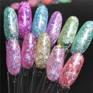 Holographischer biologisch abbaubarer schillernder schillernder Regenbogen transparenter Kosmetikgrad glitzernd für Augen Make-up Lipgloss Körperlotion