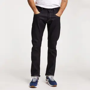 2021 New Fashion Brand Men Wash Slim Denim Raw Selvedge Denim Straight Fit Jeans Casual Trousers Mens