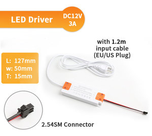 ZSB-36W ไดรเวอร์ไฟ LED บางเฉียบ3A DC12V 100-240VAC 36W ตู้ LED หม้อแปลงแหล่งจ่ายไฟสลับ12V - Product Image 3