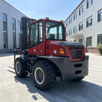 Chariot élévateur tout-terrain articulé arrière de 4 tonnes, 4x4, diesel, pour travaux agricoles et chantiers de construction