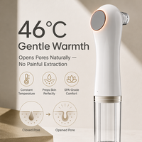 Appareil 3-en-1 pour éliminer les points noirs, nettoyeur de pores du visage avec thérapie thermique, appareil de beauté pour un nettoyage en profondeur des points noirs du nez