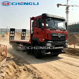 รถบรรทุกตีนตะขาบตงเฟิง 31 ตัน 400 แรงม้า 8x4 พร้อมทางลาดไฮดรอลิกสำหรับขนส่งเครื่องจักรหนัก ราคาโรงงาน - Product Image 6