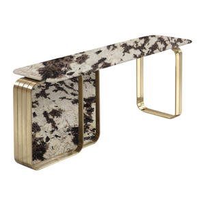 Louvre estilo moderno de lujo piedra Natural <span class=keywords><strong>Amazon</strong></span> verde Pandora gabinete entrada <span class=keywords><strong>consola</strong></span> diseño de <span class=keywords><strong>mesa</strong></span> para sala de estar - Product Image 4