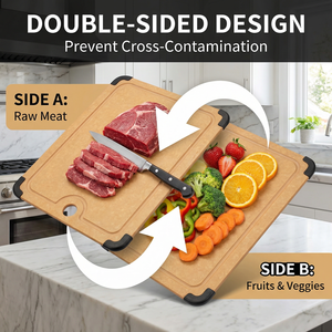 Planche à découper en fibre de <span class=keywords><strong>bois</strong></span> de pin, double face, antidérapante, antibactérienne, produits d'ustensiles de cuisine, planche à découper pour la cuisine - Product Image 2