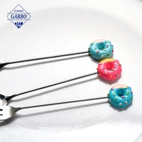 Cadeau créatif mignon cuillère à café en acier inoxydable 18/10 gâteau à bonbons cuillère à thé pour animaux fourchette à Dessert pour gâteau aux fruits et ensemble de cuillères à thé