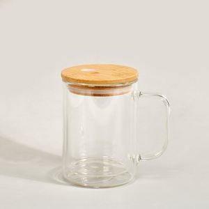 Taza de Vidrio Acanalado Moderna de 15 oz con Asa para Decoración de Cocina y Hogar - Product Image 5