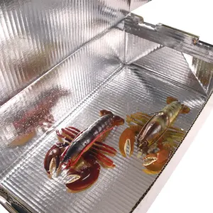 Isolierter Karton aus Aluminium folie für verpackte Krabben-Meeres früchte Gefrorenes Fleisch Fisch gemüse isolierte Versand kartons