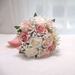 Bouquet de mariage romantique pour la mariée et les demoiselles d'honneur pour la Saint-Valentin Noël Fête des mères pour les fêtes à l'église Confessions - Product Image 4