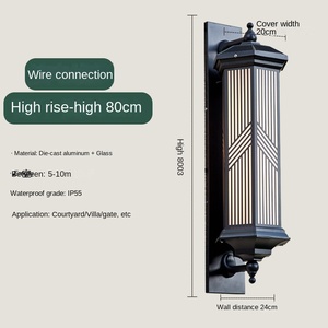 Applique murale LED d'extérieur vintage moderne Luminaire de jardin à énergie solaire Lumière de balcon noire Luminaire externe de Chine Applique murale noire - Product Image 2