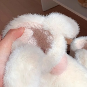 Bottes en peluche à oreilles de lapin XIXITIAO pour filles, bottes d'hiver chaudes antidérapantes, bottes de neige mignonnes en fourrure pour tout-petits, bottes de cheville pour l'extérieur - Product Image 2