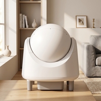 Litière pour chat électrique autonettoyante avec caméra intégrée, design ouvert sécurisé, désodorisant IA, grand espace, nettoyage facile