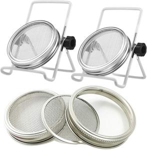 Vaso germogliato <span class=keywords><strong>Set</strong></span> barattolo di vetro con maglia del kit di germinazione in acciaio inossidabile - Product Image 5