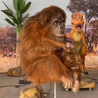 Modèle d'orang-outan animatronique pour parc animalier intérieur, simulation d'animaux