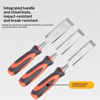 Ensemble de ciseaux à bois multifonctions en acier à haute teneur en carbone faits à la main, ciseaux à rainurer et à poinçonner, pointe en carbure, manche en caoutchouc