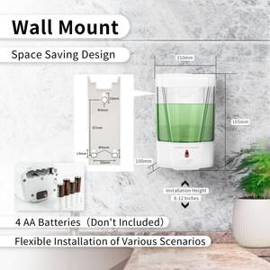 Wall Automatic Foam Soap Dispenser-Stainless Steel Sensor Soap Dispenser for Hotel Bathroom Motion Detection Refillable Design - Product Image 6
