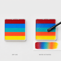 Palette de peinture pour le visage Split Cake 70g, activée à l'eau, effet arc-en-ciel, 5 couleurs, pour le corps, Halloween et Cosplay