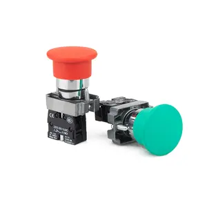 SHENGLEI mushroom self-locking green red XB2 Series explosion-proof emergency stop button control switch opening 30mm