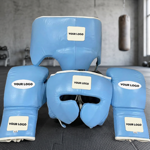 Gants de boxe, protège-tête et protège-gland de haute qualité, personnalisables avec logo, en cuir PU, professionnels, neufs, durables, respirants et protecteurs - Product Image 4