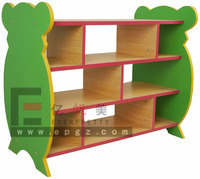 Muebles de jardín de infantes, estantería móvil de madera para niños, estantería de pared para niños, gabinetes de almacenamiento para niños