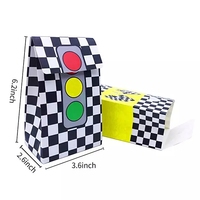 Ensemble de décorations pour fête d'anniversaire sur le thème des voitures de course - Fournitures tout-en-un sur le thème des courses avec drapeau à carreaux pour garçons, enfants, événements sur le thème automobile