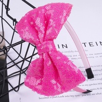 En gros Nouveau Style 18 Couleurs Bling 5 "Paillettes Arc Bandeaux Partie Belle Douce Bébé Fille Bandeaux