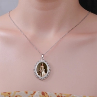 Collar con Colgante de Acero Inoxidable con Foto Personalizada, Estilo Retro, Certificado CE, Joyería para Dropshipping, Regalo para el Día de la Madre