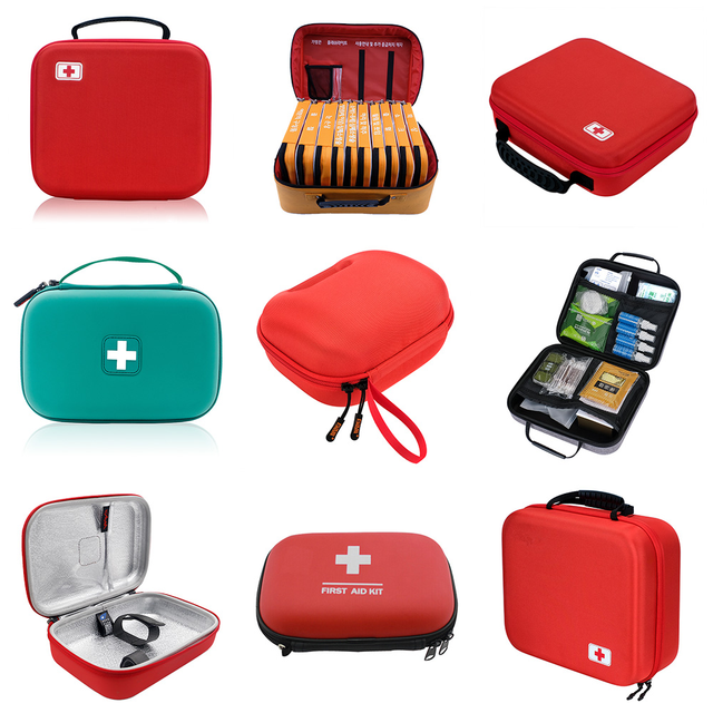 Custom Portable Medical Bag Car Emergency Box Small Survival Outdoor Mini Eva Bags Cases Medical case First Aid Kit Bag