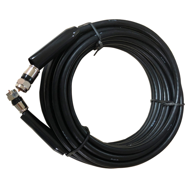 RG6 Coaxial Cable Antenna Coaxial Wire PE Insulated 75ohm TV Signal Cable With F Male Connector