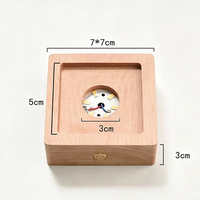 Support d'affichage en bois de haute qualité pour veilleuse, avec interrupteur tactile, base LED rechargeable par USB pour cube en cristal gravé au laser de 50x50x80mm