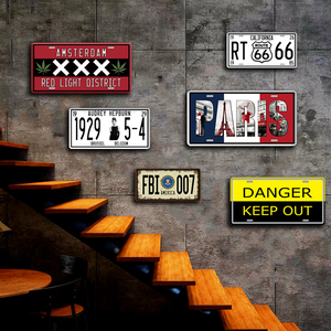 Placa de Matrícula de Aluminio Personalizada con Logotipo en Relieve, Placa de Matrícula de Coche con Número de EE. UU., Recuerdo Europeo, Placas Decorativas - Product Image 4