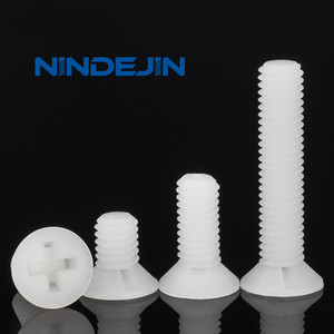 Factory Price High Quality Plastic Countersunk Head <b>Screw</b> M2 M3 M4 M5 M6 <b>Flat</b> Head Plain Nylon White <b>Screws</b> - Product Image 6