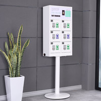 Estación de Carga para Teléfonos Móviles Inteligentes con WiFi, en Oferta, Armario con Código PIN, Cerradura Electrónica, 6 Compartimentos, Estructura Ensamblada