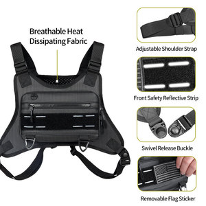 กระเป๋าคาดอกแนวสปอร์ตน้ำหนักเบากันน้ำกระเป๋าคาดอกด้านหน้ากระเป๋าใส่โทรศัพท์พร้อมที่วางโทรศัพท์ในตัวกระเป๋าใส่ปืนพิเศษ - Product Image 5