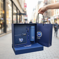 Coffret Cadeau Luxe VIP 7-en-1 Personnalisé : Carnet A5, Bouteille Isotherme, Clé USB, Stylo, Parapluie, Haut-parleur, Batterie Externe – Idéal pour le Nouvel An