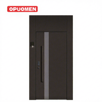 Portes de sécurité pivotantes en aluminium de conception minimaliste européenne, prévention des incendies, garantie 5 ans pour usage extérieur, centres commerciaux, hôtels, villas