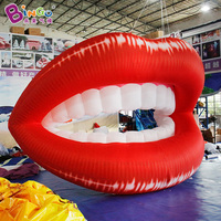 Ballon publicitaire géant gonflable personnalisé en forme de dents avec brosse à dents pour la promotion des cliniques dentaires