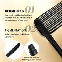 Mascara noir à étiquette privée, 10 couleurs, imperméable, résistant à la transpiration, longue tenue, volume et longueur supplémentaires, maquillage