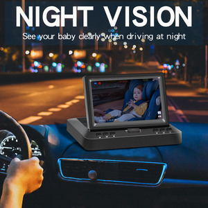 IPoster 4.3 Inch <strong>Car</strong> Baby <strong>Monitor</strong> with Mirror Rear View Camera HD LCD Screen For <strong>Car</strong> Mirror Back <strong>Seat</strong> Night Vision Camera - Product Image 5