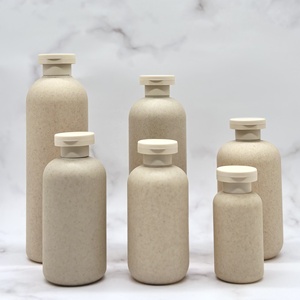 Emballage cosmétique Soins de la peau <span class=keywords><strong>Paille</strong></span> de blé biodégradable 100-500ml Bouteilles en plastique Flip Cap 100% Bouteille de lotion de shampooing en plastique - Product Image 1