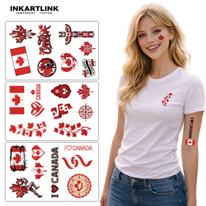 สติกเกอร์สัก<span class=keywords><strong>ลาย</strong></span>ชั่วคราว<span class=keywords><strong>ลาย</strong></span>ใบเมเปิ้ล 3 ชิ้น กันน้ำ สำหรับแฟนบอล ประเทศแคนาดา ประเทศจัดการแข่งขันฟุตบอลโลก 2026 - Product Image 2