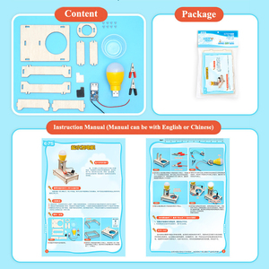 Kit d'expérimentation physique de lampe à énergie salée DIY, batterie au sel, jouets en bois, éducation précoce Montessori - Product Image 4