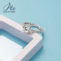 In the Mood for Love design 1ct VVS D diamant 925 argent matériel femme bague moissanite