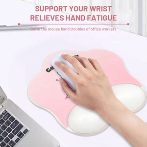 <span class=keywords><strong>Tapis</strong></span> de souris de jeu à broche en gel Repose-poignet en PC-Forme d'étoile à cinq branches <span class=keywords><strong>Tapis</strong></span> de <span class=keywords><strong>clavier</strong></span> <span class=keywords><strong>ergonomique</strong></span> transparent et antidérapant pour la maison et le bureau - Product Image 2