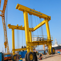SEVENCRANE 40t Rubber Tyred Gantry Crane Tugas Berat Elektrik untuk Pelabuhan dan Area Kontainer