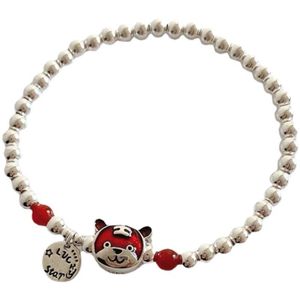 Bracelet en agate rouge Lucky Tiger Year, charme du zodiaque en argent sterling S925, pour femmes, à porter au quotidien - Product Image 5