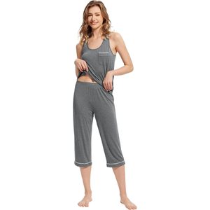 Ensemble de pyjama pour femmes en gros, débardeur 2 pièces, vêtements de nuit sans manches en viscose de bambou, tailles S à XXL - Product Image 1