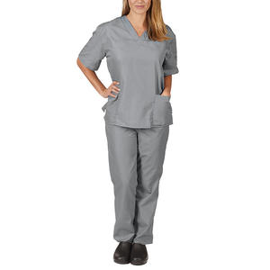 Scrub medicale in poliestere traspirante 2 pezzi personalizzato abbigliamento comodo per infermieri taglie forti farmacia fichi scrub per ospedali - Product Image 6