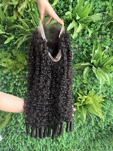 Peluca Frontal de Encaje de Cabello Humano Vietnamita Crudo Rizado <span class=keywords><strong>BBC</strong></span> 250% de Densidad 16~24 Pulgadas en Stock Lista para Enviar - Product Image 6