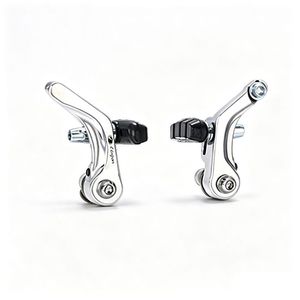 Brake Canti VTT <span class=keywords><strong>de</strong></span> style <span class=keywords><strong>ancien</strong></span> en aluminium à double ressort, durable, réglable, noir/argent au choix, longueur 64 mm - Product Image 2