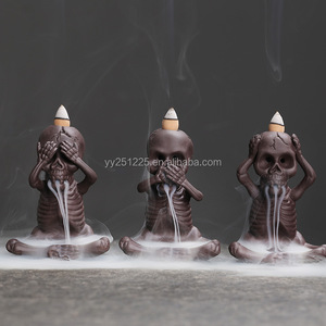 Juego de Figuras de Quemadores de Incienso de Cerámica Creativas con Efecto de Cascada de Humo para Decoración del Hogar y Exhibición al por Mayor - Product Image 1